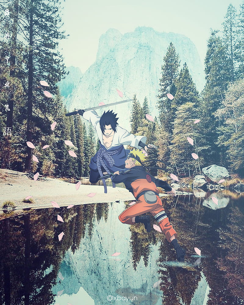 Naruto Vs Sasuke, kyuubi, sasuke uchiha, susanoo, uzumaki naruto, HD phone wallpaper