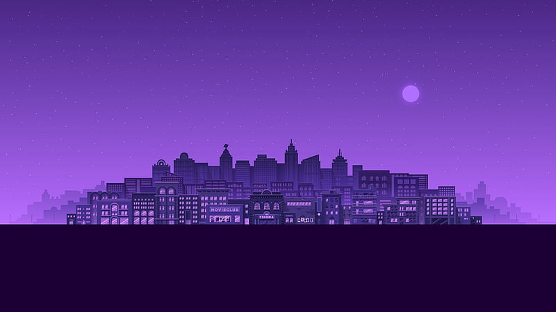 Purple City, HD wallpaper