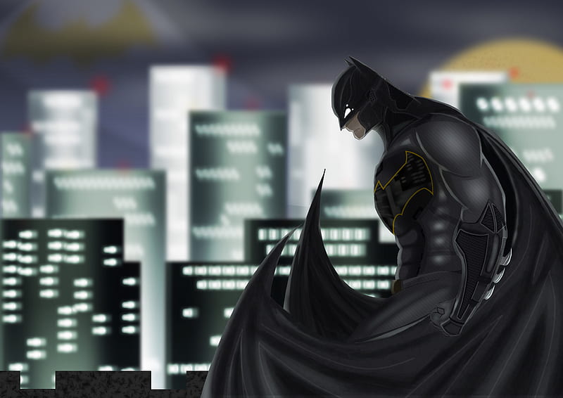 Batman New Art , batman, superheroes, digital-art, artwork, HD wallpaper