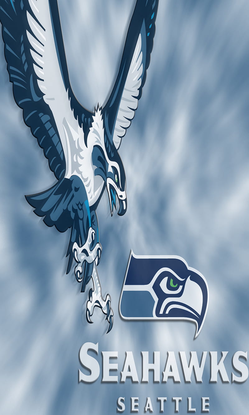 Seattle Seahawks, bird, blue, football, green, mascot, nfl, team, HD phone  wallpaper