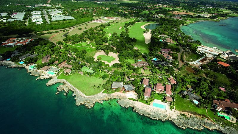Coast, Ocean, House, , Aerial, Place, Golf Course, HD wallpaper