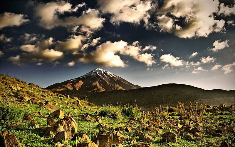 kilimanjaro, nature, clouds, outdoors, mountains, HD wallpaper