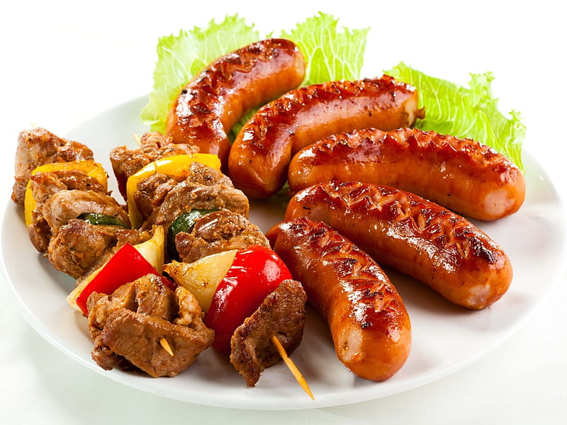 kebab is life, sausages, Food, HD wallpaper