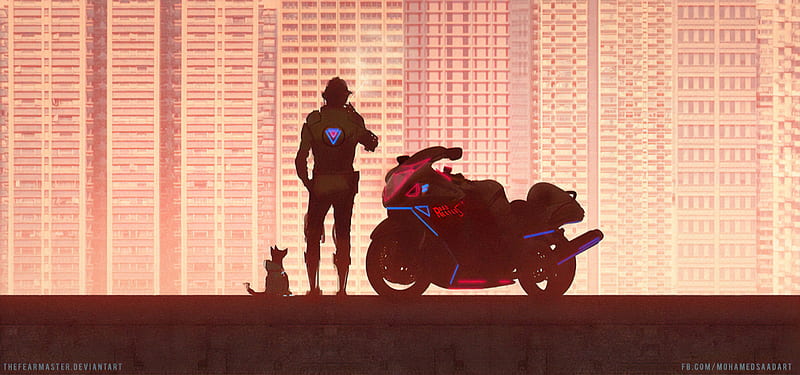 Road Reaper Biker, biker, artist, artwork, digital-art, HD wallpaper