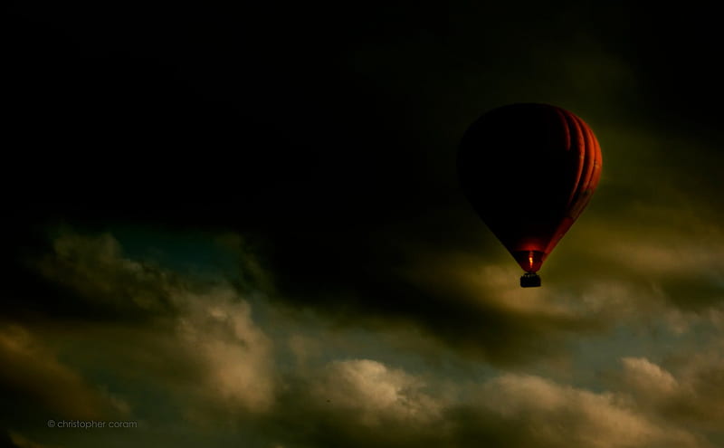 Baloon, red, fire, balloon, hotair, dark, clouds, sky, stormy, HD wallpaper  | Peakpx