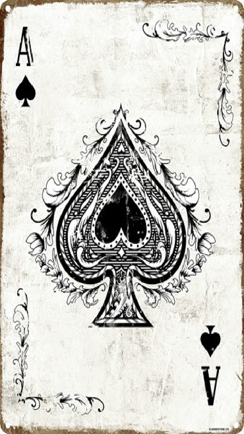 Ace in the hole, ace, card, game, white, black, HD phone wallpaper