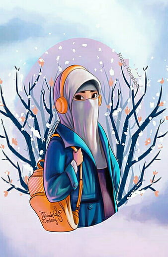 Hijab, art, cartoon, islam, islamic, vector, HD phone wallpaper | Peakpx