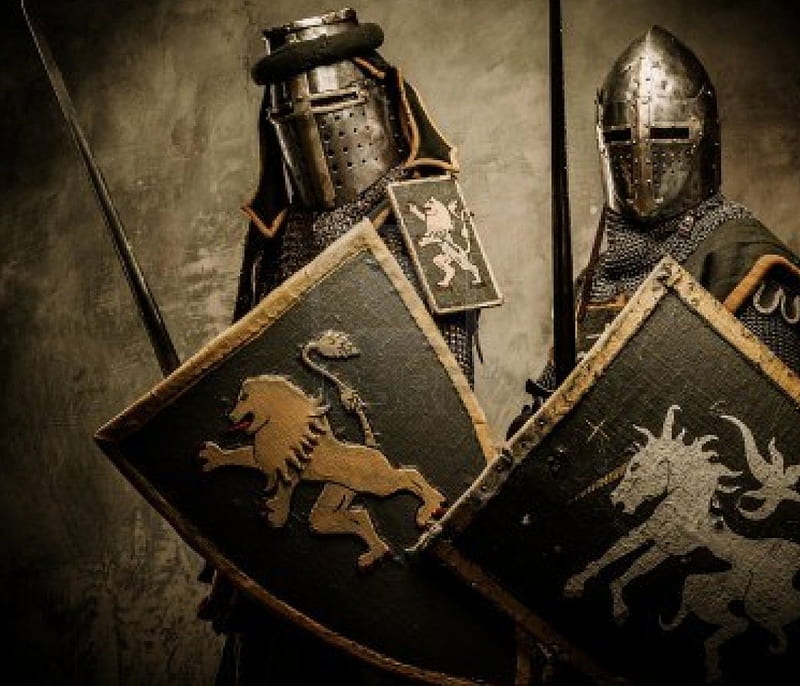 Medieval Knights, medieval times, knights in shining armor, knights, HD wallpaper