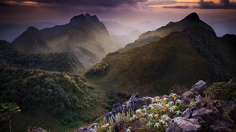 Thailand Mountains, thailand, mountains, nature, HD wallpaper