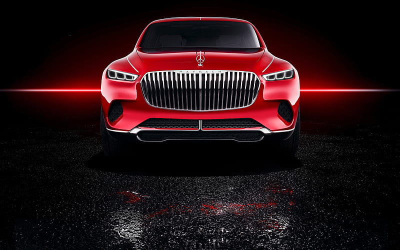 Vision Mercedes-Maybach Ultimate Luxury, front view, 2018 cars, headlights, Mercedes-Maybach, SUVs, Mercedes, HD wallpaper