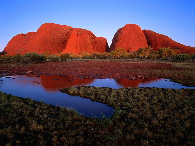 australia red megalith, red megalith, HD wallpaper