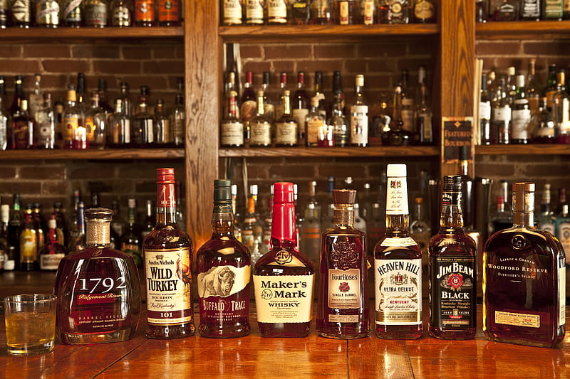 Bourbon Whiskeys, Bourbon, alcohol, drinks, Whiskeys, HD wallpaper