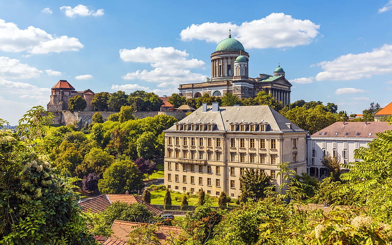 Esztergom Basilica, Roman Catholic, Hungary landmark, temples, Esztergom, Hungary, HD wallpaper