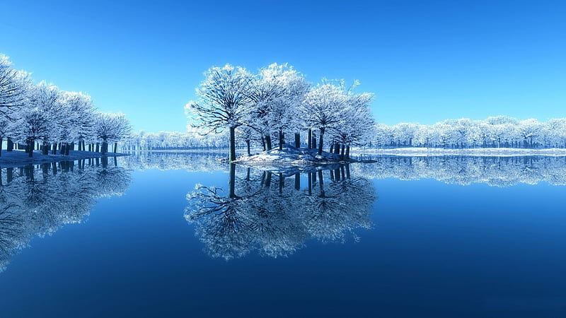 Earth Reflection-Natural scenery, HD wallpaper
