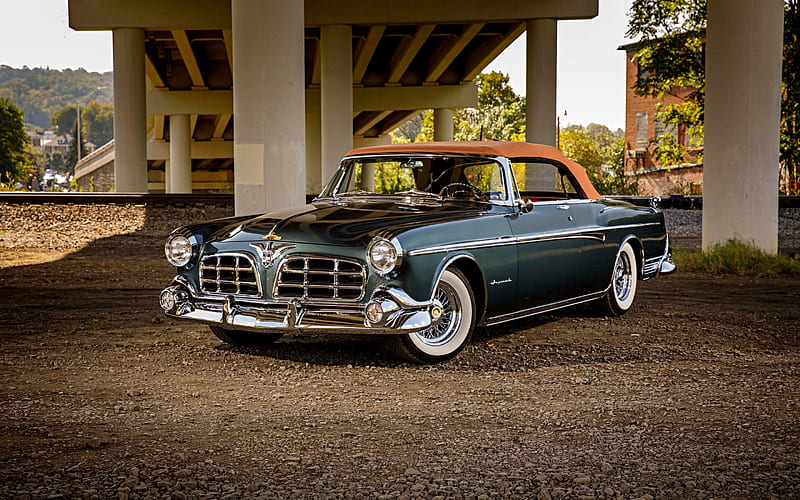 Phantom, 1955, Imperial Convertible, convertible, front view, exterior, retro cars, HD wallpaper