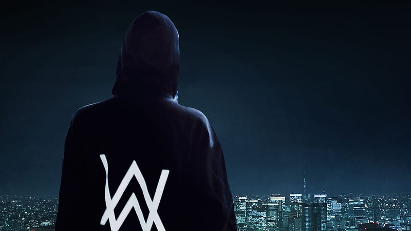 Alan Walker Standing On Edge, alan-walker, dj, music, hoodie, HD wallpaper