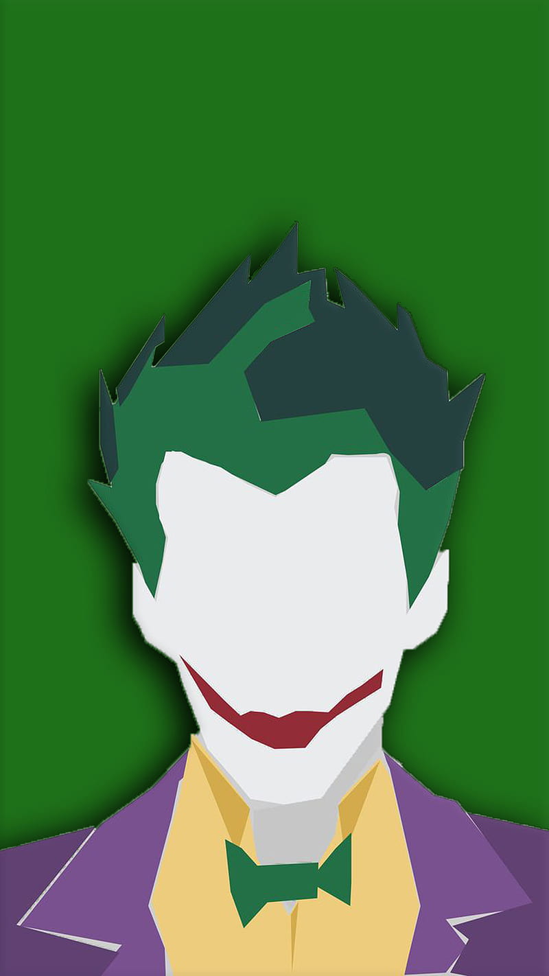 Joker, batman, clown, dc, green, minimalist, payaso, wason, HD phone wallpaper