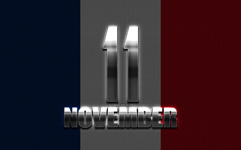 Armistice Day, 11 November, France, french national holiday, Flag of France, greeting card, HD wallpaper