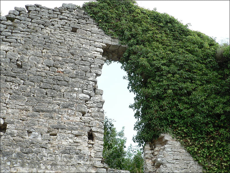 old wall, bricks, hole, druffix, ruins, wall, HD wallpaper