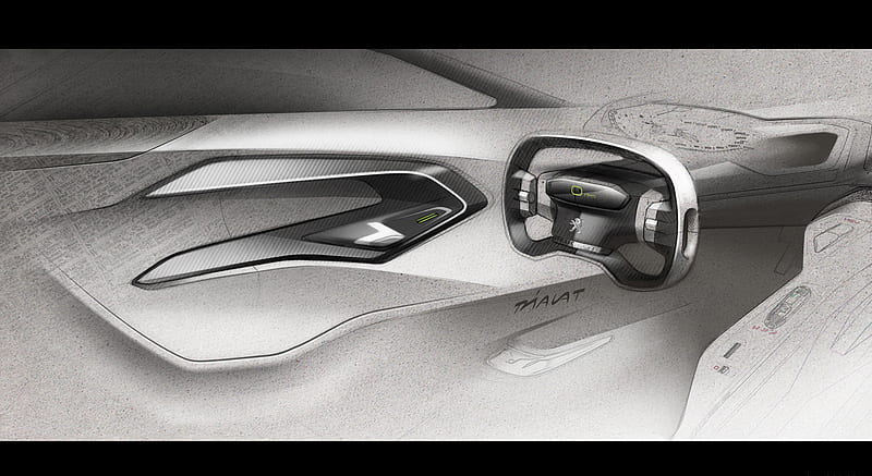Peugeot ONYX Concept - Design Sketch , car, HD wallpaper
