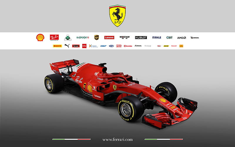 Ferrari SF71H, 2018, racing car, Formula 1, season 2018, new cockpit, HALO protection, F1, Ferrari, 2018 FIA Formula One World Championship, Ferrari 062 EVO, Scuderia Ferrari, HD wallpaper