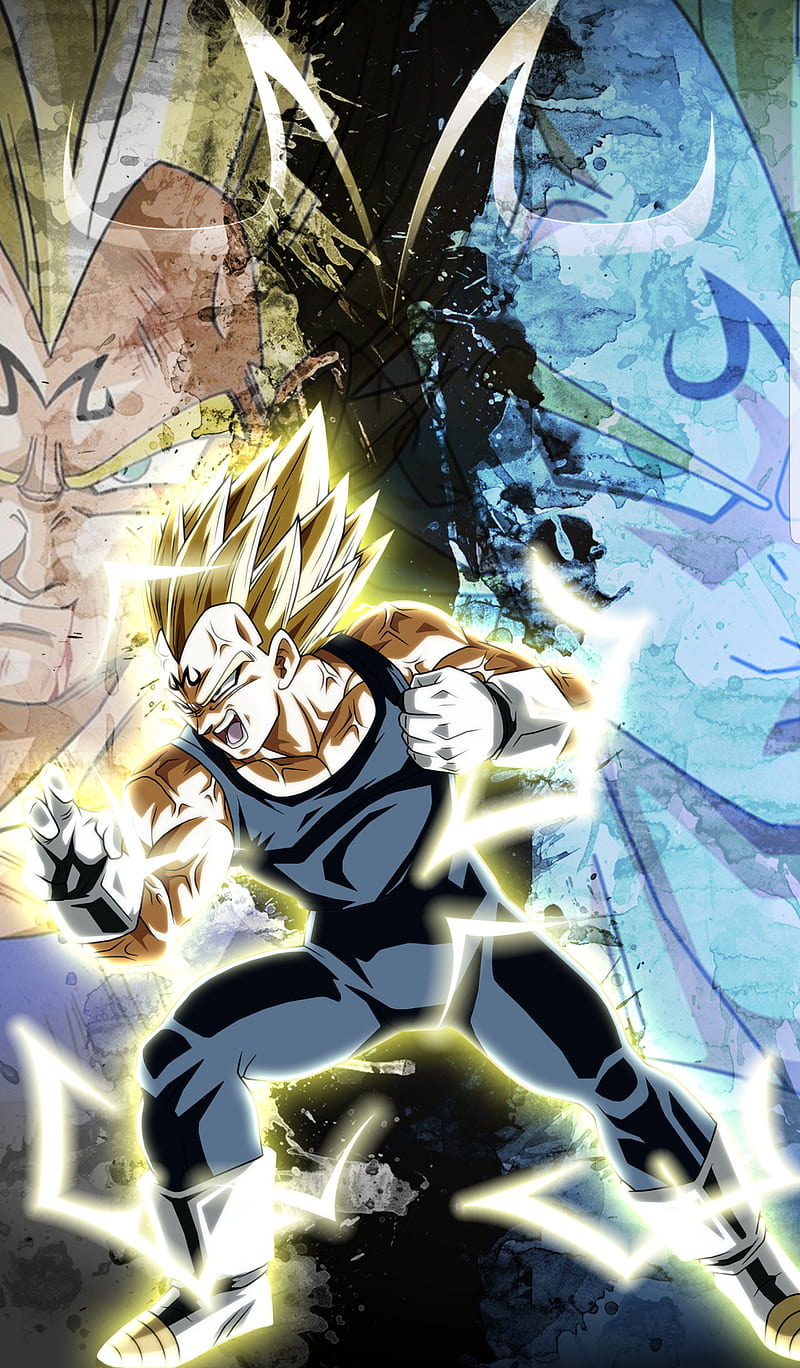 Download Vegeta in his powerful Super Saiyan 2 form Wallpaper