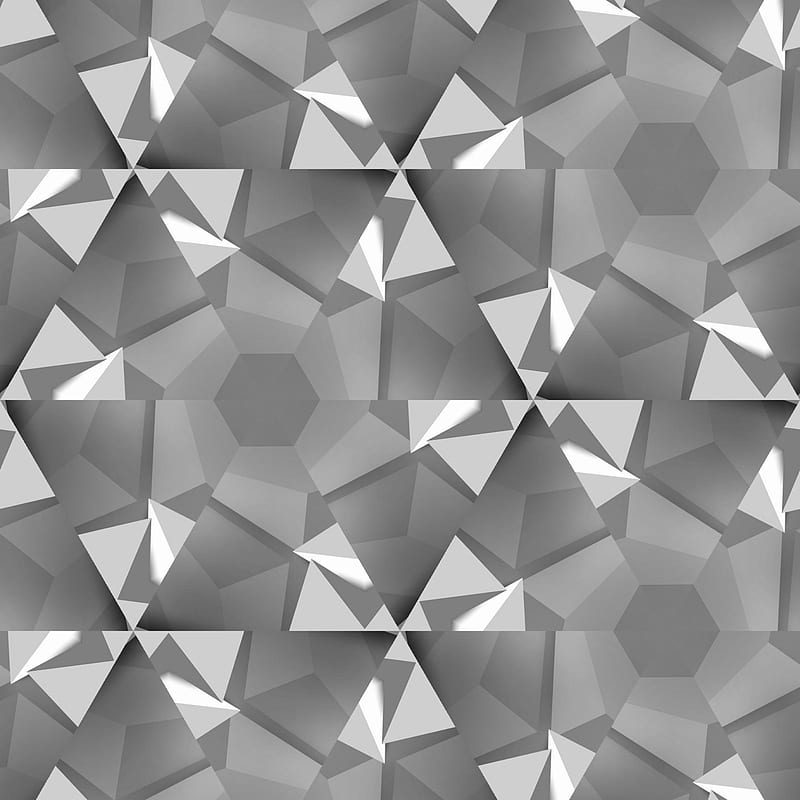 Ivory Tesselation, white, geometric, pixel, splinter, tesselate, triangle, white, HD phone wallpaper
