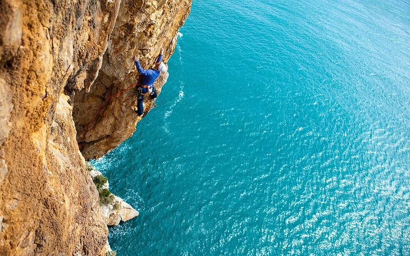 climbing sport ocean-High Quality, HD wallpaper