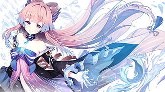 Pink Hair Sangonomiya Kokomi Genshin Impact, HD wallpaper