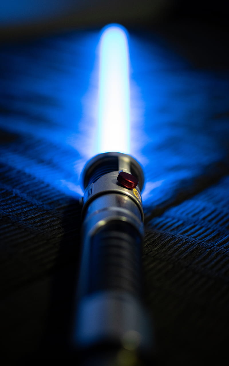Obi Wan Lightsaber, blue, espada laser, kenobi, light, obi wan, saber, star, star wars, wars, HD phone wallpaper