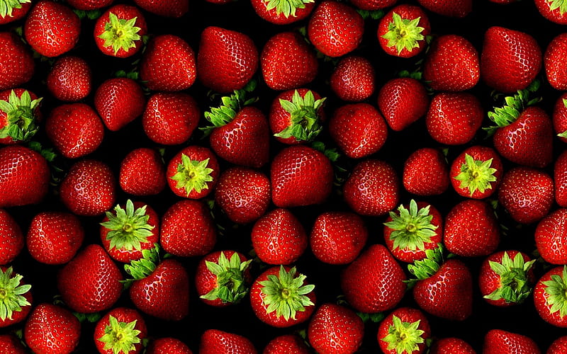 Strawberries, food, fruits, eco, natural, HD wallpaper