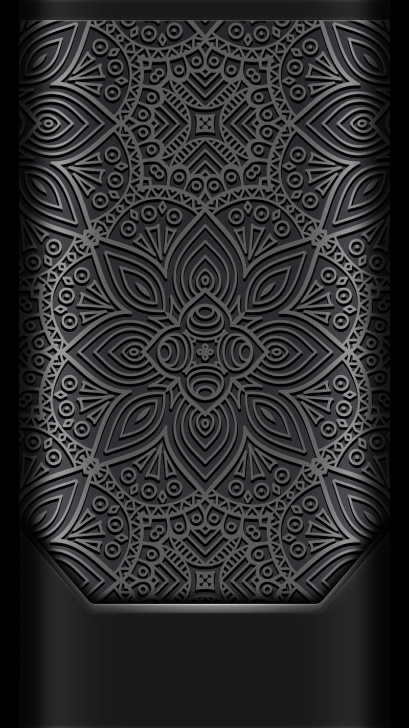 Black 077, Black, designs, silver, simple, HD phone wallpaper