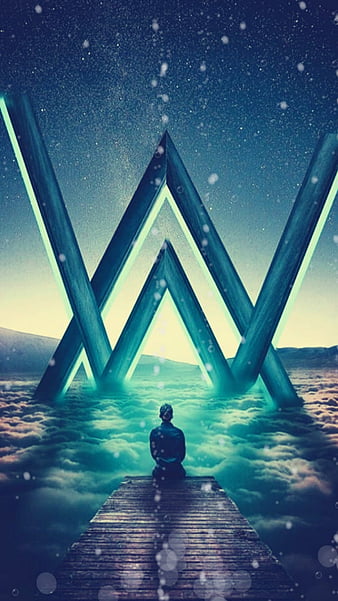 Alan Walker, background, oscuro azul, HD phone wallpaper | Peakpx