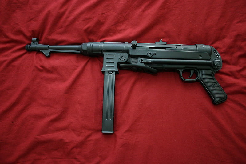 MP40 Machine Gun, World War 2 era, German, WW2, Machine Gun, MP40, gun, weapon, WWII, vintage, HD wallpaper