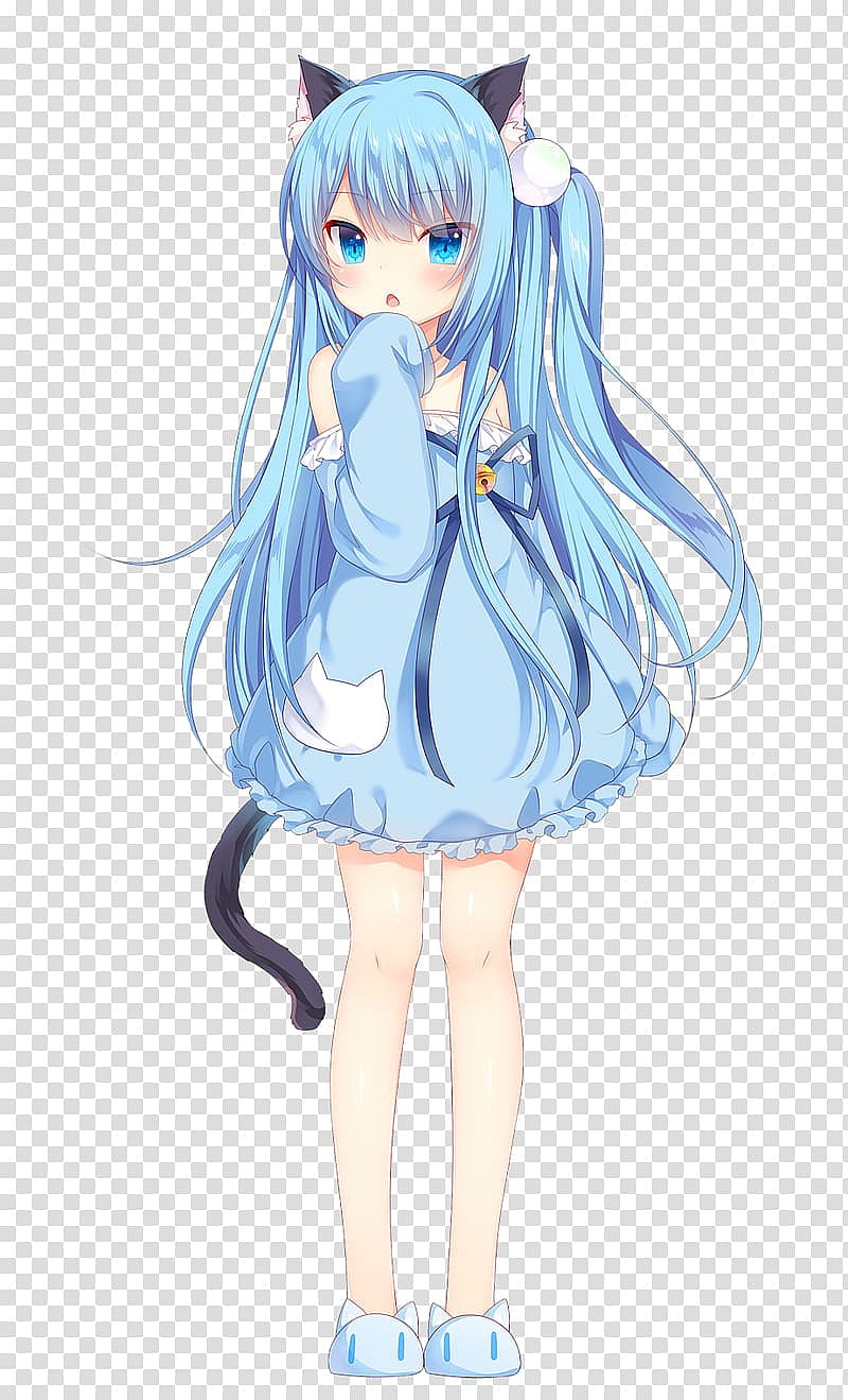 anime boy blue hair cat ears V7 - AI Generated Artwork - NightCafe Creator