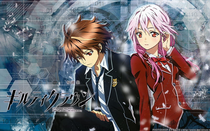 Anime Guilty Crown Inori Yuzuriha Shu Ouma #720P #wallpaper