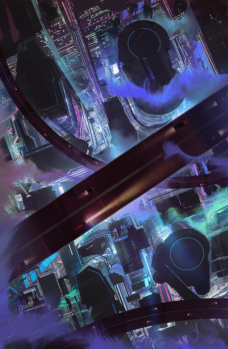 ArtStation - Cyberpunk Wallpaper - Vertical for mobile (Sharp and high  quality)