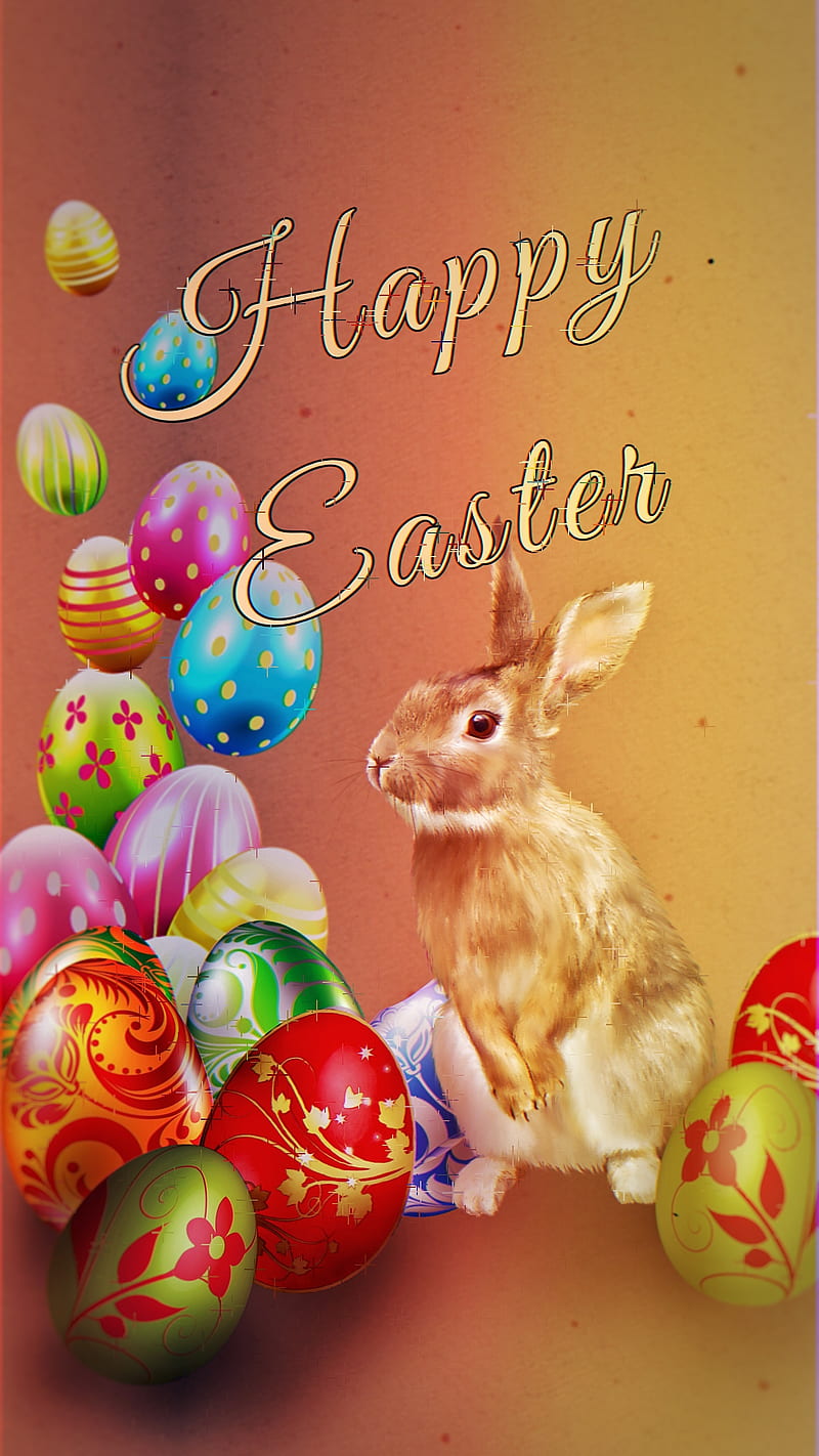 Happy Easter, Bunny, Cute, Easter Eggs, Eggs, Holidays, Rabbits, Religion,  Spring, HD phone wallpaper | Peakpx