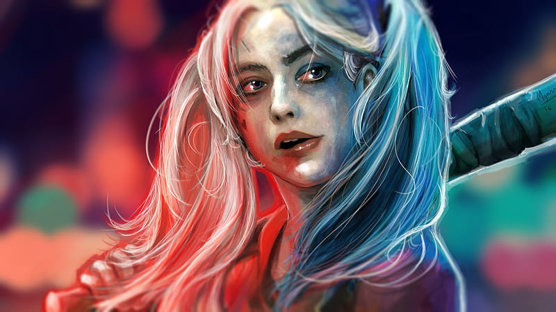 Harley Quinn Paint Art, harley-quinn, artist, artwork, digital-art, HD wallpaper