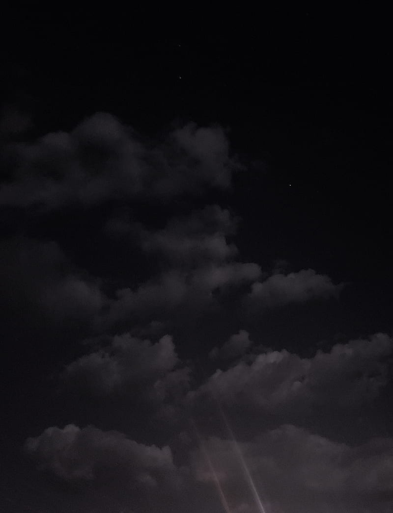 Night Clouds, black, clouds, night, HD phone wallpaper