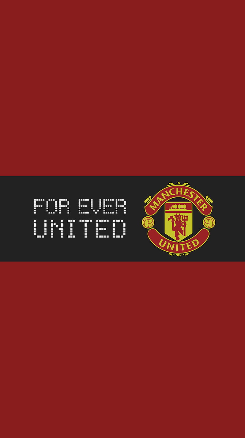 Forever United, black, logo red, man utd, HD phone wallpaper | Peakpx