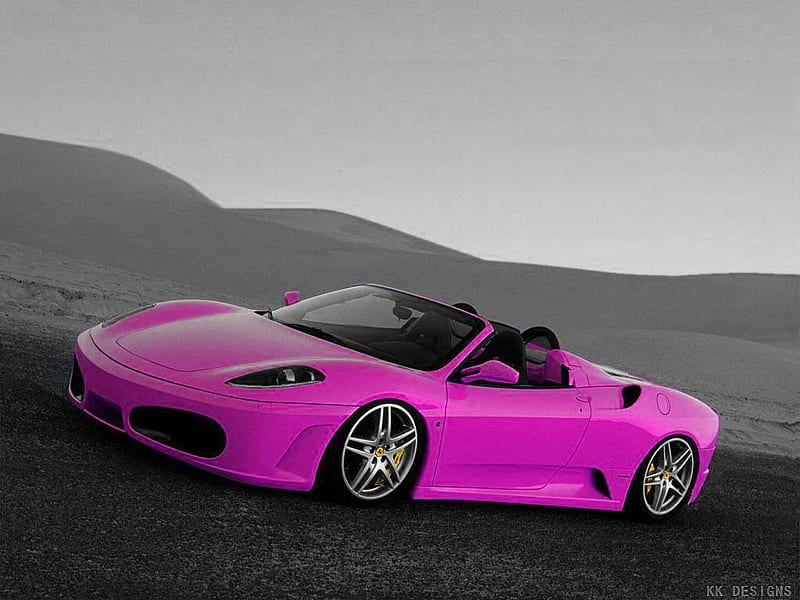 Pink Luxury Sports Car Parked in the Street · Free Stock Photo