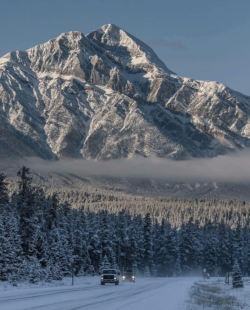 Alberta Canada mountains, snow, HD phone wallpaper