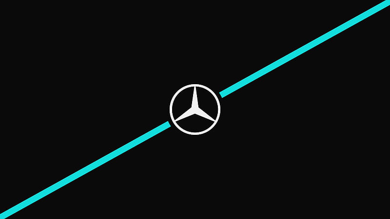 Mercedes Logo Dark Minimalism , mercedes, logo, dark, minimalism, minimalist, HD wallpaper
