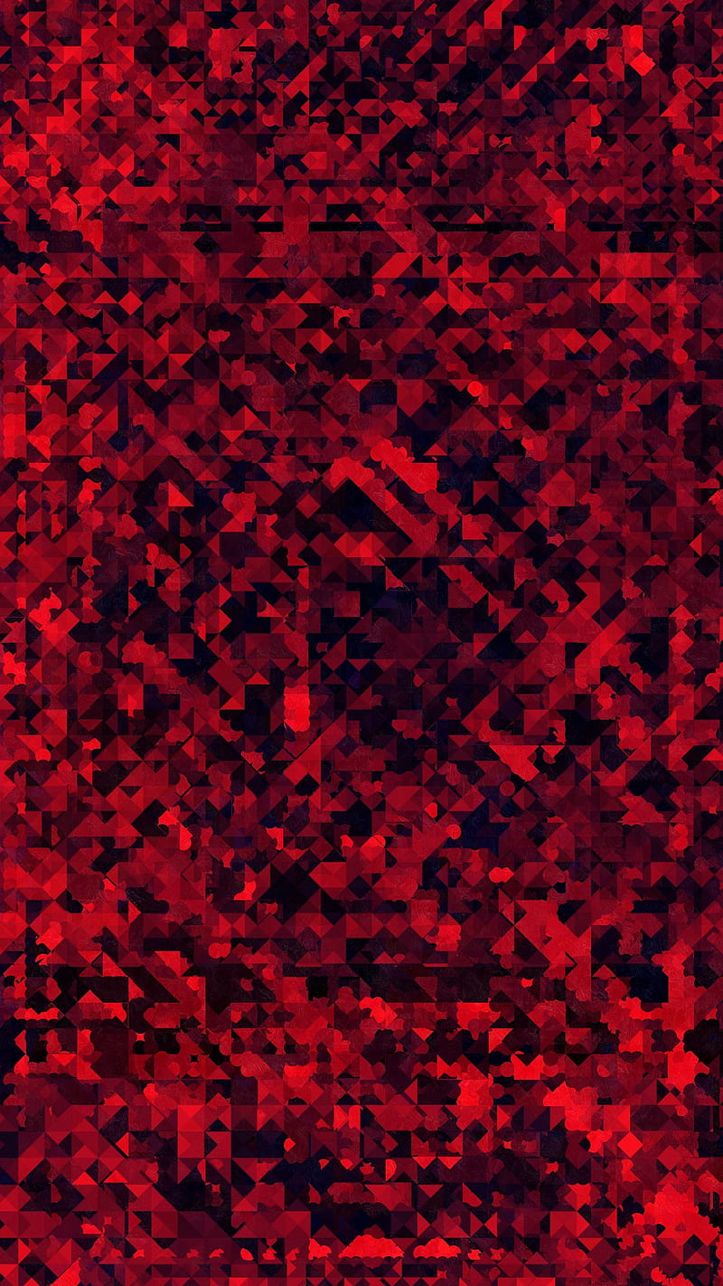 abstraction, spots, glitch, distortion, red, HD phone wallpaper