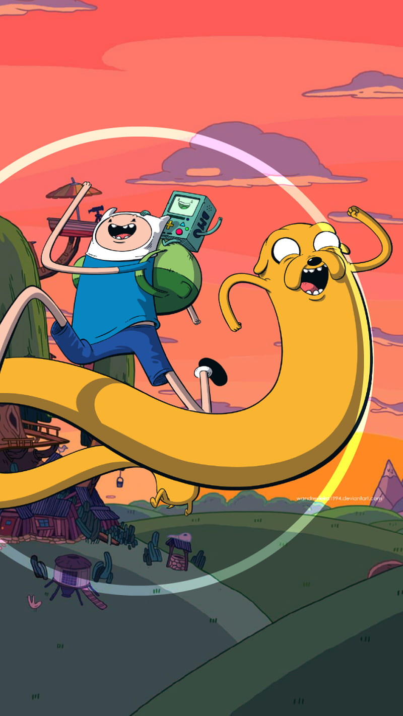Adventure time, cartoon, finn, hora de aventura, jake, HD phone