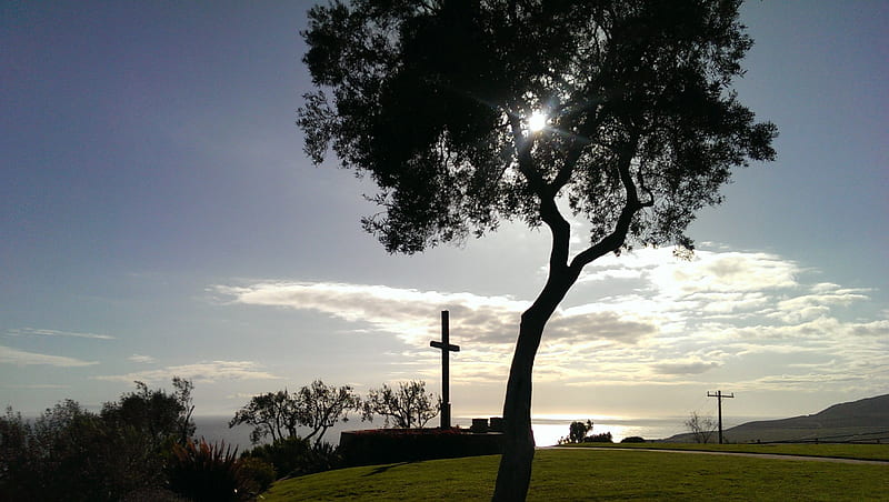 Serra Cross (Ventura, Ca.), Serra, Sky, California, Cross, Ventura, Ocean, HD wallpaper