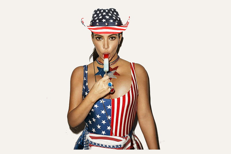 I'm Voting For Trump . ., hats, cowgirl, brunettes, Americana, Kim Kardashian, style, western, HD wallpaper