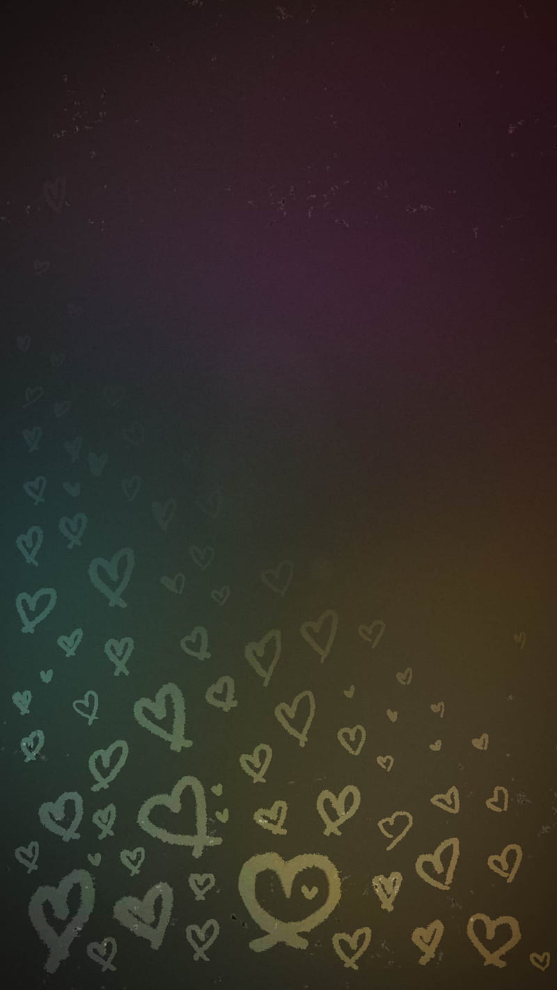 Grainy Hearts, Grainy, doodle, drawing, gradient, corazones, retro, valentines day, HD phone wallpaper