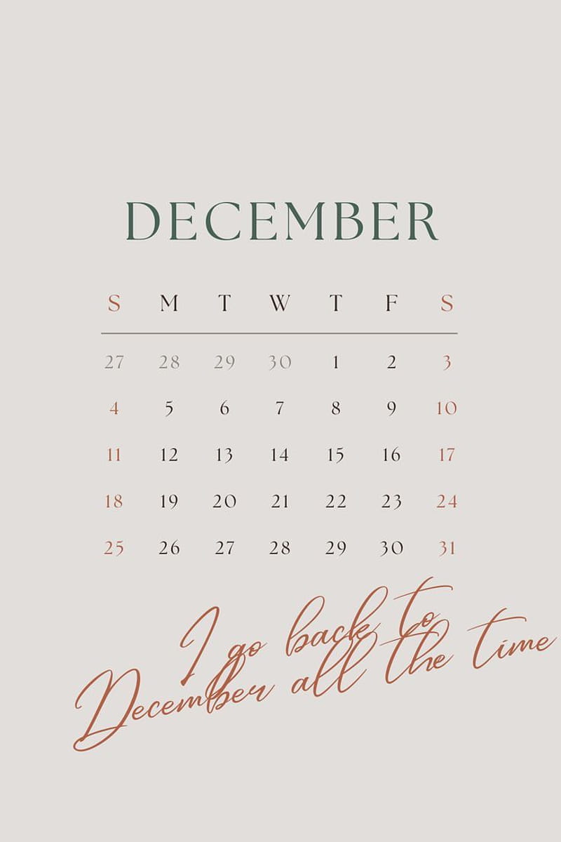 December 2022 Calendar in 2022. Xmas, Cute christmas, Android phone, HD phone  wallpaper | Peakpx